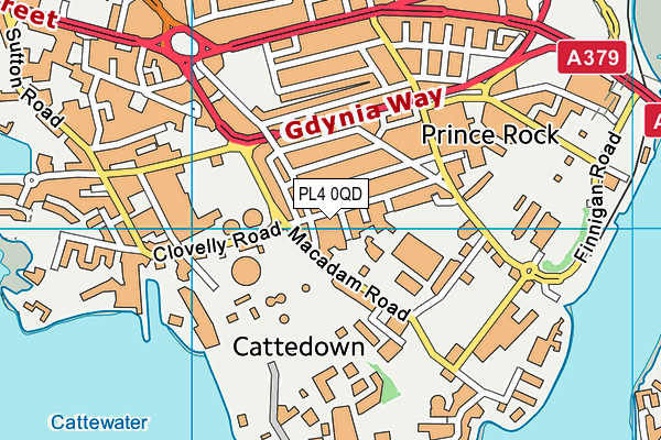 PL4 0QD map - OS VectorMap District (Ordnance Survey)