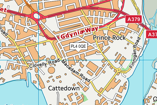 PL4 0QE map - OS VectorMap District (Ordnance Survey)