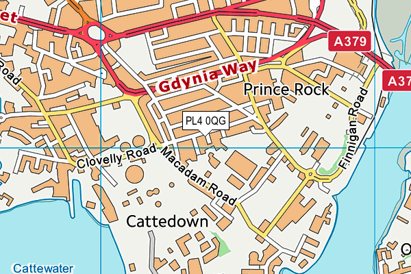 PL4 0QG map - OS VectorMap District (Ordnance Survey)