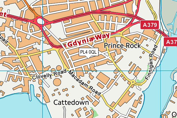 PL4 0QL map - OS VectorMap District (Ordnance Survey)