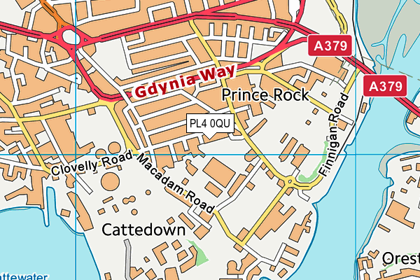 PL4 0QU map - OS VectorMap District (Ordnance Survey)