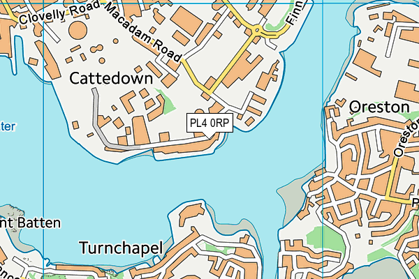 PL4 0RP map - OS VectorMap District (Ordnance Survey)
