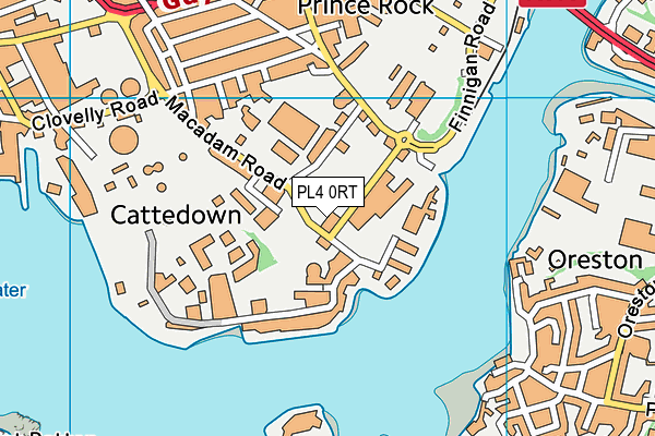 PL4 0RT map - OS VectorMap District (Ordnance Survey)