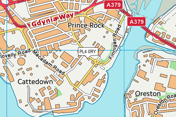 PL4 0RY map - OS VectorMap District (Ordnance Survey)