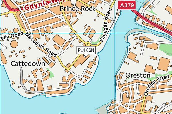 PL4 0SN map - OS VectorMap District (Ordnance Survey)