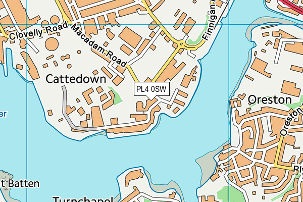 PL4 0SW map - OS VectorMap District (Ordnance Survey)