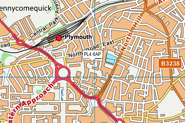 PL4 6AP map - OS VectorMap District (Ordnance Survey)