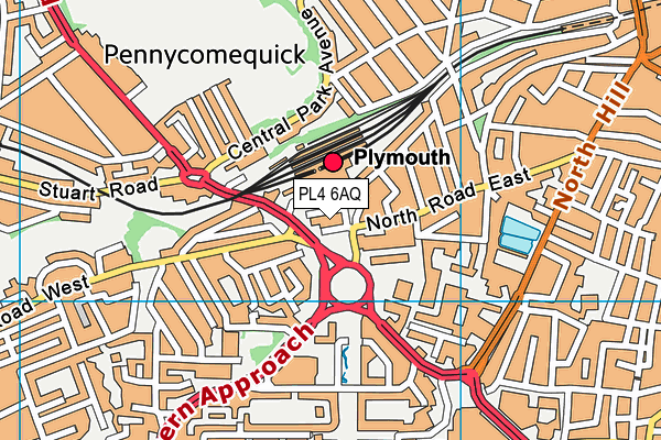 PL4 6AQ map - OS VectorMap District (Ordnance Survey)