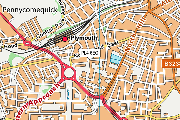 PL4 6EQ map - OS VectorMap District (Ordnance Survey)