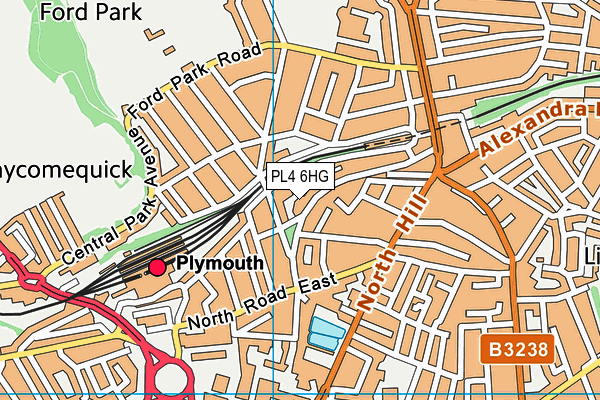 PL4 6HG map - OS VectorMap District (Ordnance Survey)
