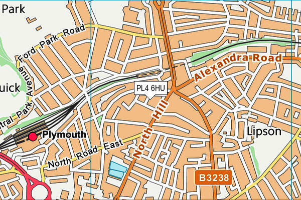 PL4 6HU map - OS VectorMap District (Ordnance Survey)