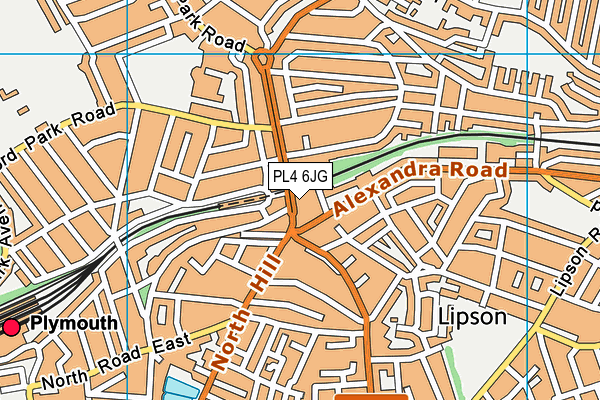 PL4 6JG map - OS VectorMap District (Ordnance Survey)