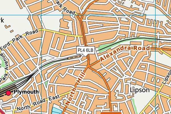 PL4 6LB map - OS VectorMap District (Ordnance Survey)