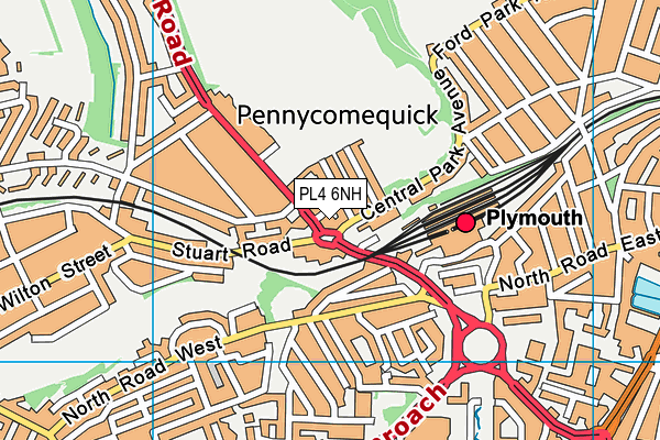 PL4 6NH map - OS VectorMap District (Ordnance Survey)