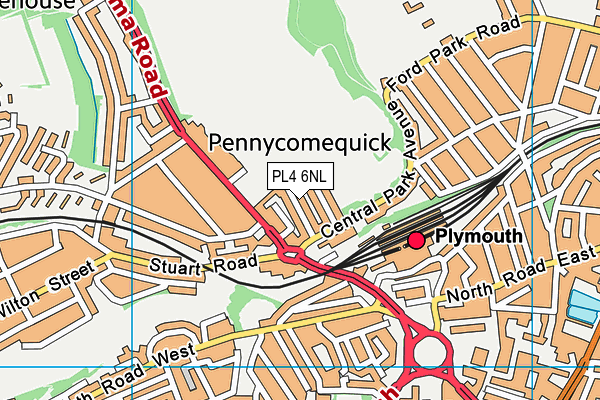 PL4 6NL map - OS VectorMap District (Ordnance Survey)