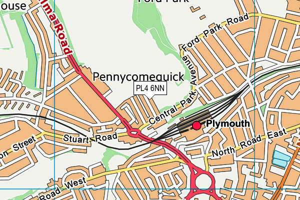 PL4 6NN map - OS VectorMap District (Ordnance Survey)