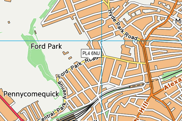 PL4 6NU map - OS VectorMap District (Ordnance Survey)