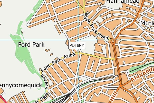 PL4 6NY map - OS VectorMap District (Ordnance Survey)
