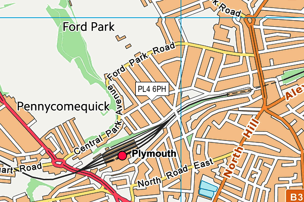 PL4 6PH map - OS VectorMap District (Ordnance Survey)