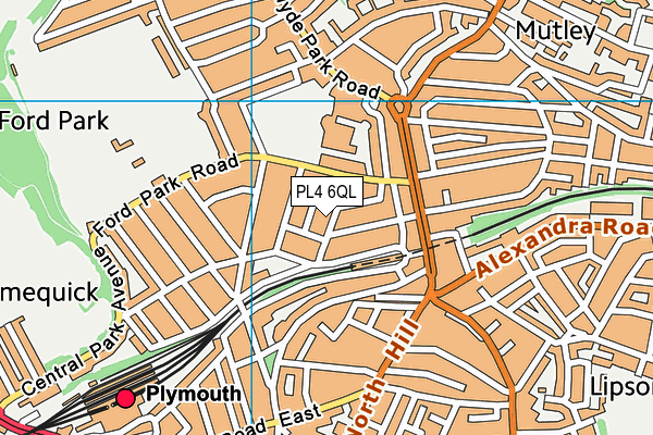 PL4 6QL map - OS VectorMap District (Ordnance Survey)