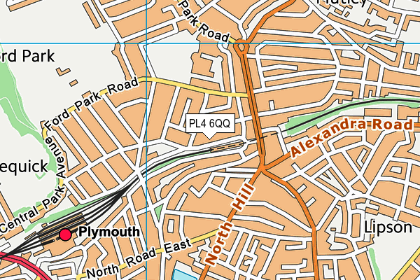 PL4 6QQ map - OS VectorMap District (Ordnance Survey)