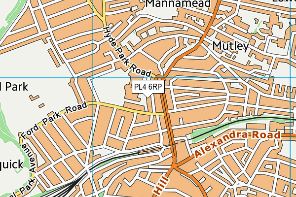 PL4 6RP map - OS VectorMap District (Ordnance Survey)