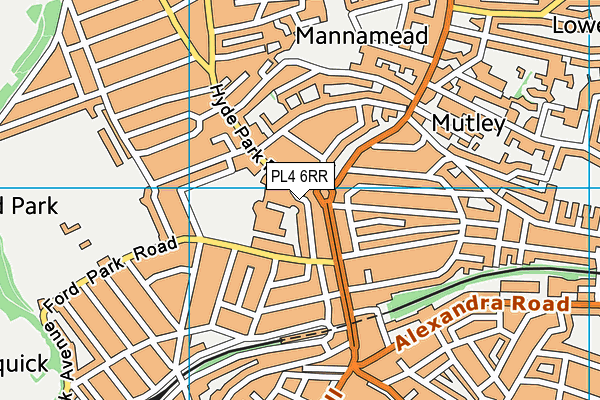 PL4 6RR map - OS VectorMap District (Ordnance Survey)