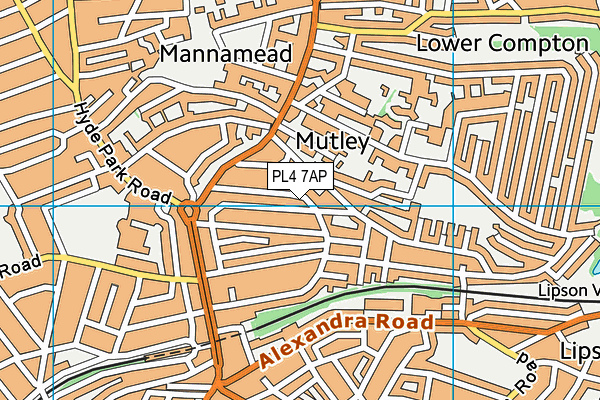 PL4 7AP map - OS VectorMap District (Ordnance Survey)