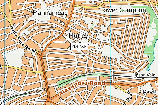 PL4 7AR map - OS VectorMap District (Ordnance Survey)