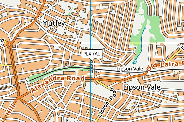 PL4 7AU map - OS VectorMap District (Ordnance Survey)