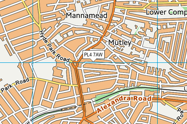 PL4 7AW map - OS VectorMap District (Ordnance Survey)