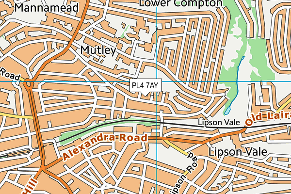 PL4 7AY map - OS VectorMap District (Ordnance Survey)