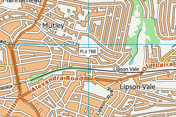 PL4 7BB map - OS VectorMap District (Ordnance Survey)