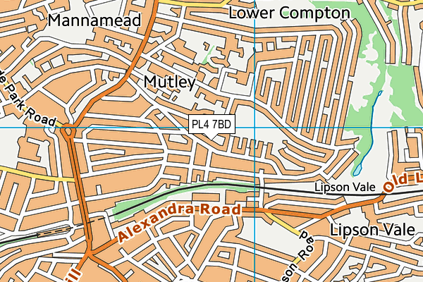 PL4 7BD map - OS VectorMap District (Ordnance Survey)