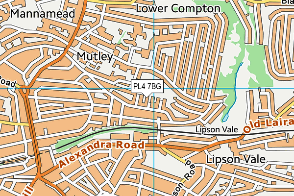 PL4 7BG map - OS VectorMap District (Ordnance Survey)