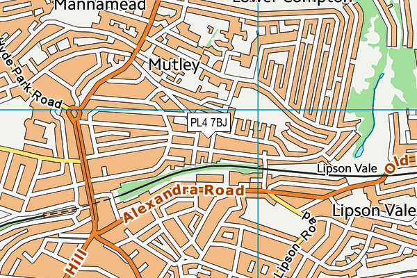 PL4 7BJ map - OS VectorMap District (Ordnance Survey)