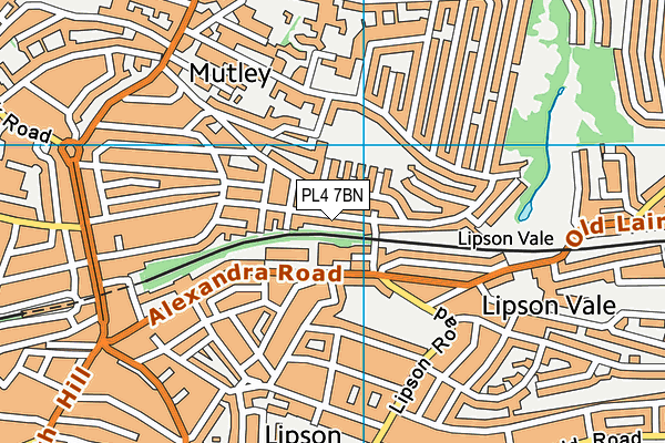 PL4 7BN map - OS VectorMap District (Ordnance Survey)