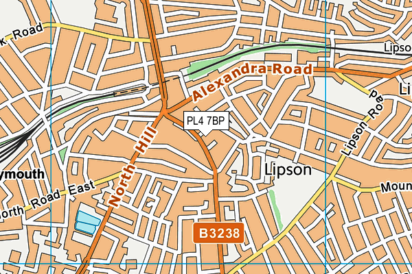 PL4 7BP map - OS VectorMap District (Ordnance Survey)