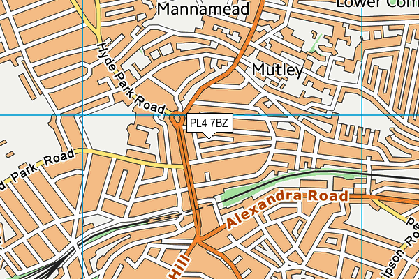 PL4 7BZ map - OS VectorMap District (Ordnance Survey)