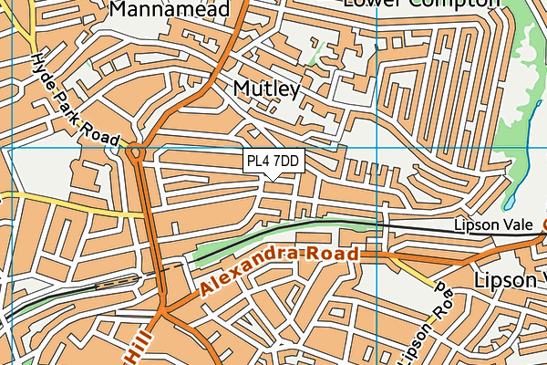 PL4 7DD map - OS VectorMap District (Ordnance Survey)