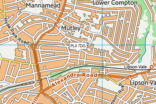 PL4 7DG map - OS VectorMap District (Ordnance Survey)