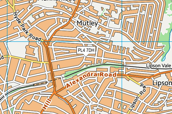 PL4 7DH map - OS VectorMap District (Ordnance Survey)