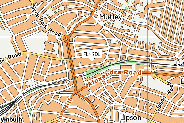 PL4 7DL map - OS VectorMap District (Ordnance Survey)