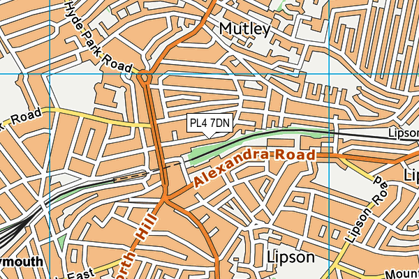 PL4 7DN map - OS VectorMap District (Ordnance Survey)