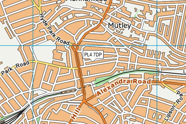 PL4 7DP map - OS VectorMap District (Ordnance Survey)