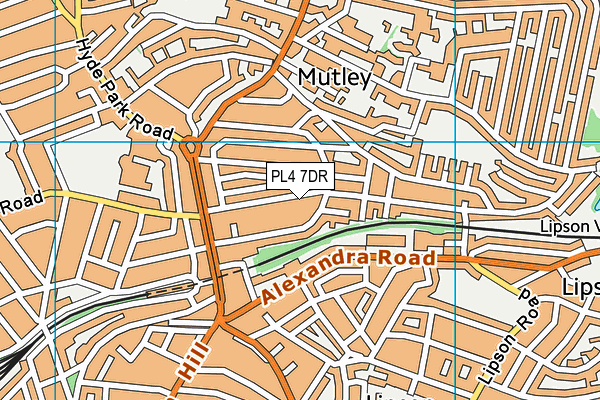 PL4 7DR map - OS VectorMap District (Ordnance Survey)