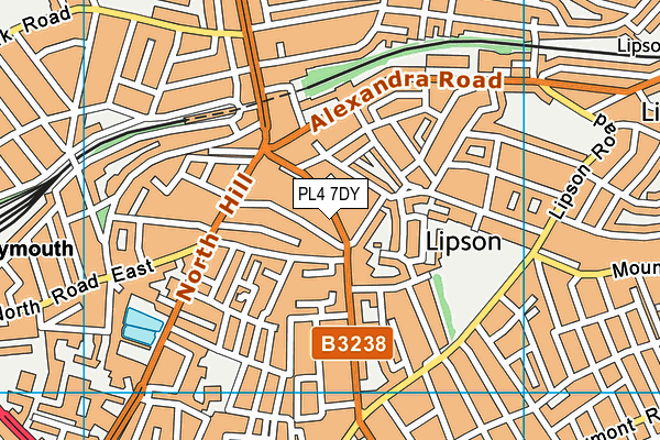 PL4 7DY map - OS VectorMap District (Ordnance Survey)