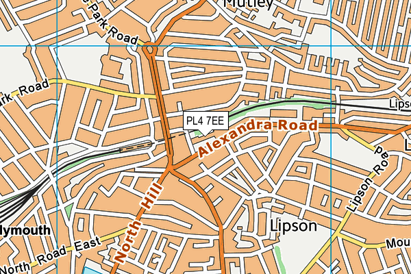 PL4 7EE map - OS VectorMap District (Ordnance Survey)