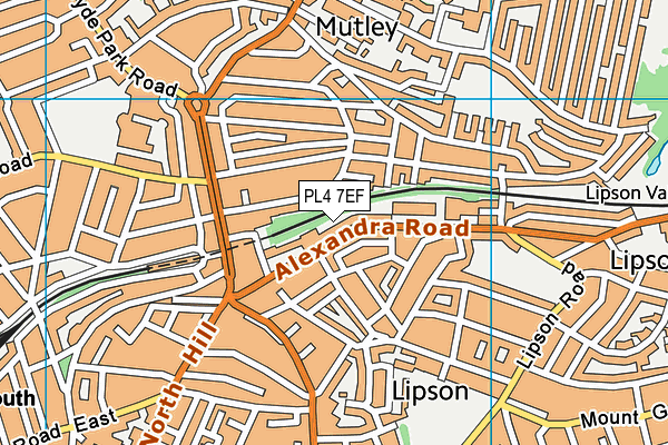 Puregym (Plymouth Alexandra Road) map (PL4 7EF) - OS VectorMap District (Ordnance Survey)