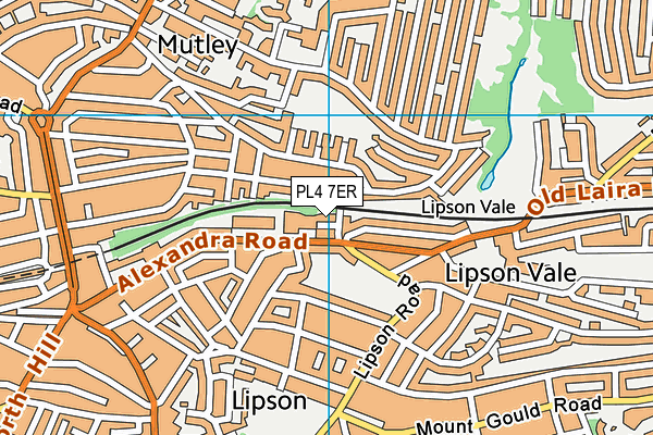 PL4 7ER map - OS VectorMap District (Ordnance Survey)